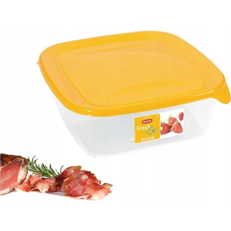 CURVER FRESH & GO BOÎTE RECTANGULAIRE DE 1.7 L, RÉSINE, TRANSPARENT ORANGE, 19 X 19 X 7 CM 182237 (1/5)