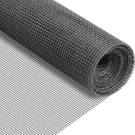 Moustiquaire en fibre de verre 1,2 x 2,5 m, découpable, pour plusieurs portes et fenêtres, moustiquaire de rechange pour chats et moustiquaires, grise (1/5)