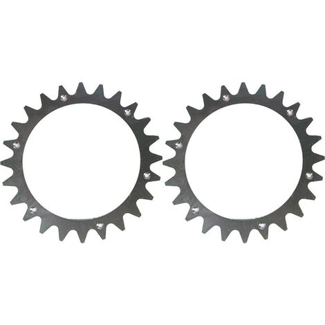 APEX 2 roues de traction en forme de L de 225 mm pour tondeuse robot Worx Landroid avec crampons en plastique (1/4)