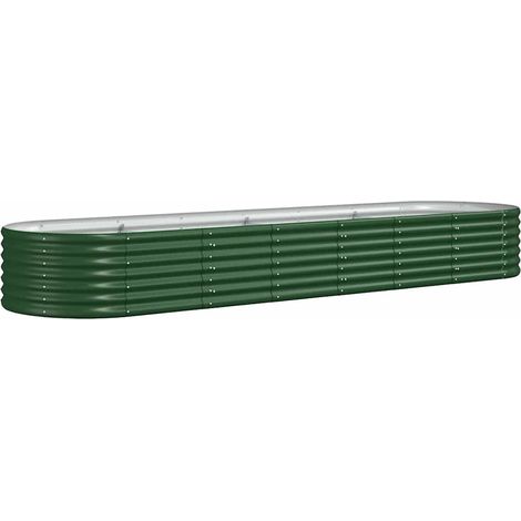 Maison Exclusive - Jardinera arriate acero galvanizado verde 296x (1/5)