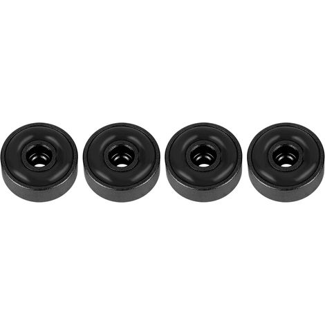 Satz mit 4 Verstärkerfüßen aus Aluminiumlegierung, 20 x 8 mm, Stoßdämpfer, schwarz (1/5)