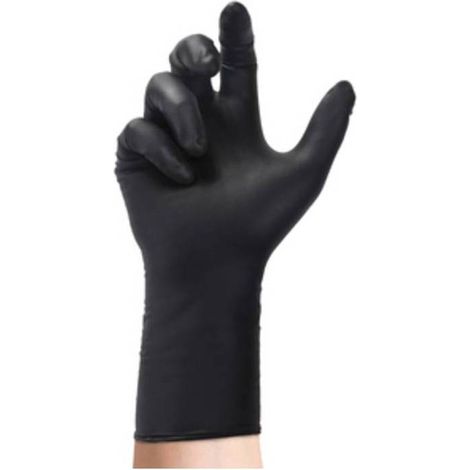 GUANTI NITRILE NERO CAT. III 30 CM TG. L 50 PZ SPESSORATO