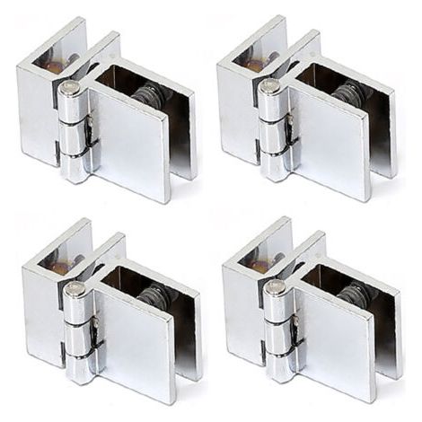RHG 4 clips de porte en verre, Pièces Pince Charnière Verre, Charnière en Alliage de Zinc, pour Portes en Verre, Vitrines (5-8 mm) (1/5)