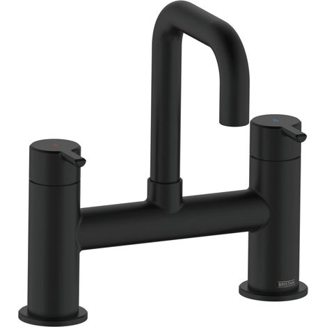 Bristan Altum Bath Filler Tap Pillar Mounted - Black
