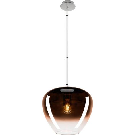 Lampe à suspension en verre Pantilo Ø 40cm - cuivre rouge - 1007876