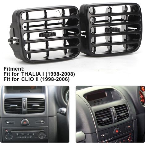 par de rejillas de ventilación para el salpicadero del coche, compatibles con CLIO MK2 1998-2006. (1/5)