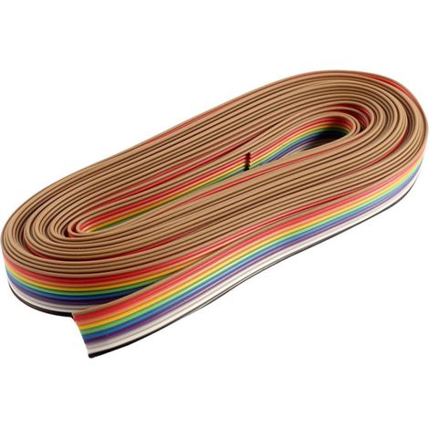 2 Rouleaux Câble Ruban Idc Arc-en-ciel, 2 Rouleaux, Fil de Cuivre Étamé, Conducteur Séparé, pour Assemblages D’interconnexion de Circuits, Réparation et Usage Informatique (1/5)