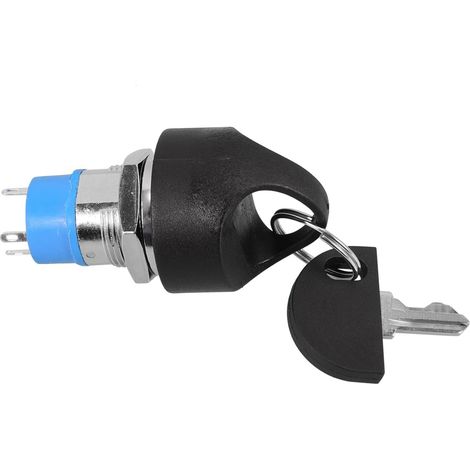 Interrupteur Allumage du Démarreur pour Vélo Électrique avec Cylindre de Serrure en Alliage de Zinc, Design Élégant Résistant aux Intempéries, Trou de 19mm, Accessoire Moto (1/5)