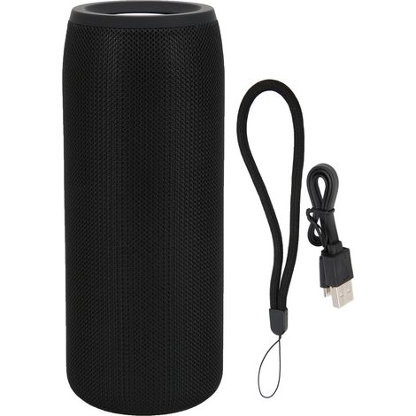 Enceinte Bluetooth portable sans fil S51 pour extérieur, caisson de basses en tissu, noire avec emplacement pour carte mémoire. (1/5)