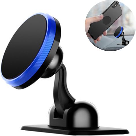 Support Téléphone Voiture Magnétique - Rotatif 360° - Fixation Adhésive - Compatible Tous Smartphones - 1 Pièce (1/5)