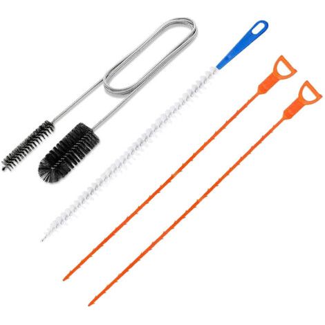 RHG 4 Pièces Deboucheur Canalisation Brosse,  Drain Outils de Débouchage Brosse de Nettoyage Deboucheur Tuyauterie Canalisation Outil de Débouchage D'évier Furet Deboucheur (1/5)
