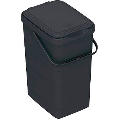 Papelera de pared gris antracita 14L