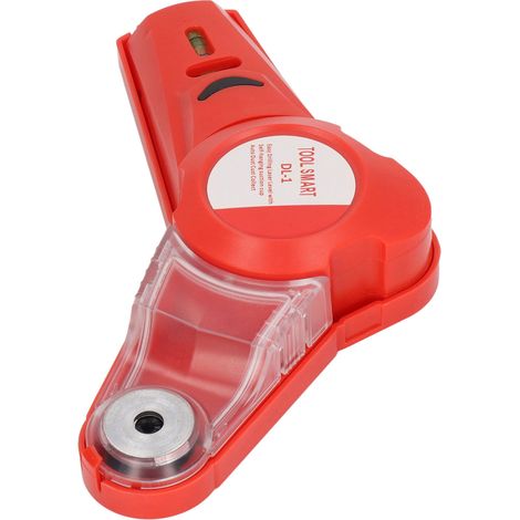 Aspirateur-perceuse multifonctionnel en plastique ABS rouge, doté d'une forte puissance d'aspiration, d'une perceuse sans fil et d'un niveau laser pour fixation murale. (1/5)