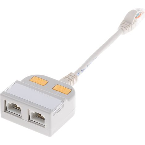 Adaptateur en T RJ45 cat. 5 RS PRO, 2 ports Non blindé ( Prix pour 1 ) (1/3)