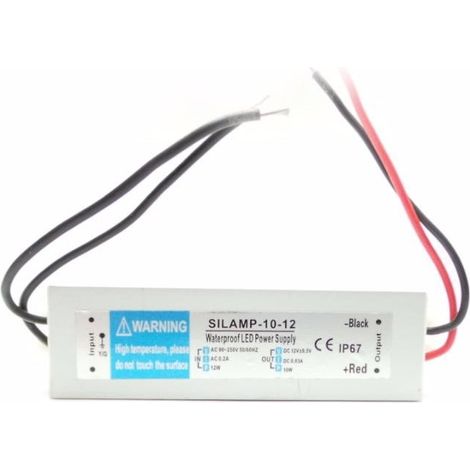 Transformateur 220V 12V IP67 10W DC 0.83A - SILUMEN