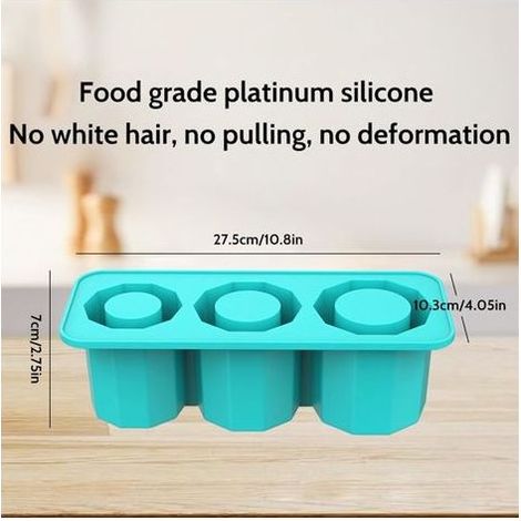 Bac à glaçons compatible avec le thermos Stanley de 1,2 litre (40 oz), modèle 3 en 1 avec couvercle pour préparer facilement des boissons glacées maison - Crezuo
