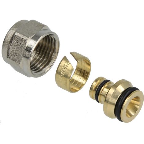 Raccord à bague de serrage laiton 16 mm x 1/2'' FF eurocône