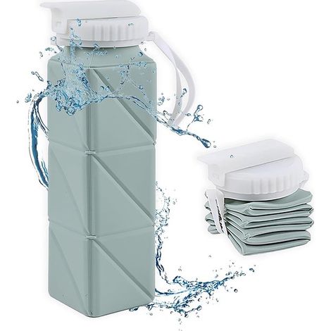 Borraccia pieghevole da 620 ml, borraccia sportiva pieghevole, borraccia in silicone per bere in movimento, borraccia pieghevole per adulti e bambini, ideale per i viaggi. (1/5)