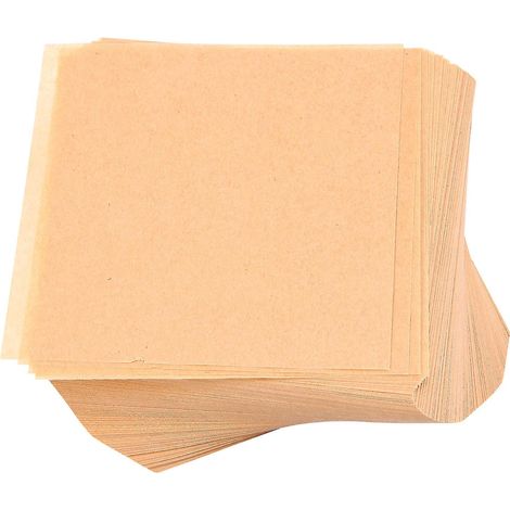 500 feuilles de papier sulfurisé non blanchi, prédécoupées et antiadhésives, idéales pour la cuisson. (1/5)