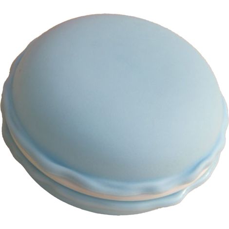 Schmuckkästchen in Macaron-Form, hellblau, aus Kunststoff, exquisite Aufbewahrungsbox in Macaron-Form für Damen und Mädchen (1/5)