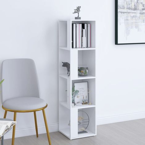 vidaXL Armadio Angolare Bianco 33x33x132 cm in Truciolato (1/5)