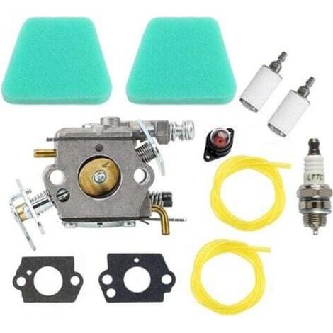 Los kits de carburador para Partner 350 351, McCulloch 333 335 338, equipados con carburadores Walbro WT-622, incluyen accesorios de mantenimiento, un kit de desbrozadora, mangueras y bujías