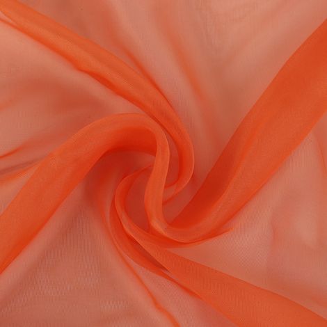 Voile Translucide pour Fenêtre - Polyester - 270x100cm - Orange - Lot d'1 Paire (1/5)