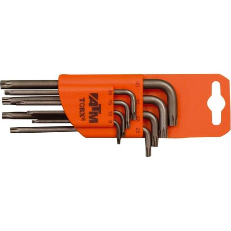 Jeu de 8 clés TORX longues décalées pour distributeur automatique de billets (T9-T40)