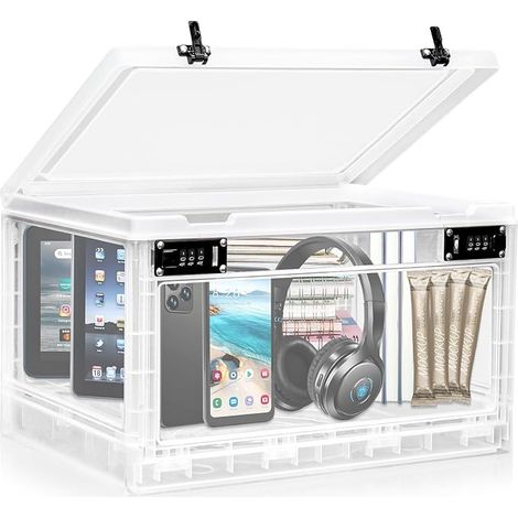 Large Combination Lockable Storage Box for Office/School/Medicine/Snacks/Telephone Prison/Electronics/Home (1/4)