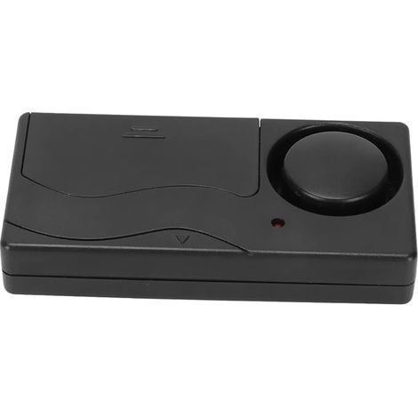 Alarma de vibración inalámbrica de 110 dB con sensibilidad ajustable y protección antirrobo para puertas de bicicletas y motocicletas. Fabricada en ABS negro. (1/5)