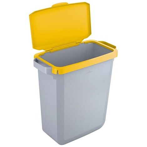Poubelle Durabin 60 litres tri sélectif Durable, couvercle jaune (1/5)