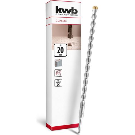 Foret SDS Plus, foret marteau SDS Plus (Ø 20 mm x 460/400 mm, avec tranchant en métal dur 4X extrêmement rapide, pour béton armé, pierre (1/5)