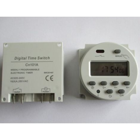 Minuteur numérique hebdomadaire à montage sur panneau CN101A16A 220 V/24 V/12 V (1/2)