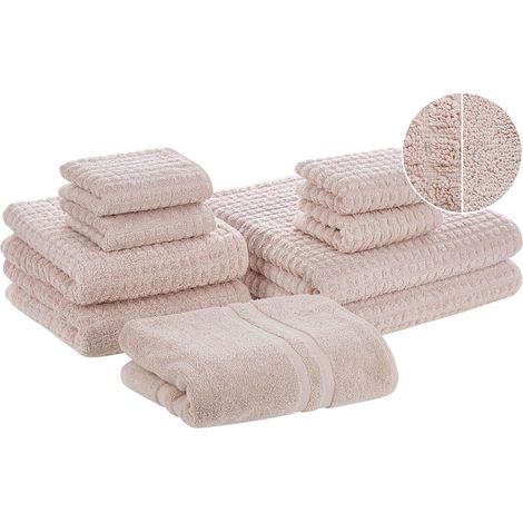 Handtücher 9er Set ATAI Baumwolle Rosa