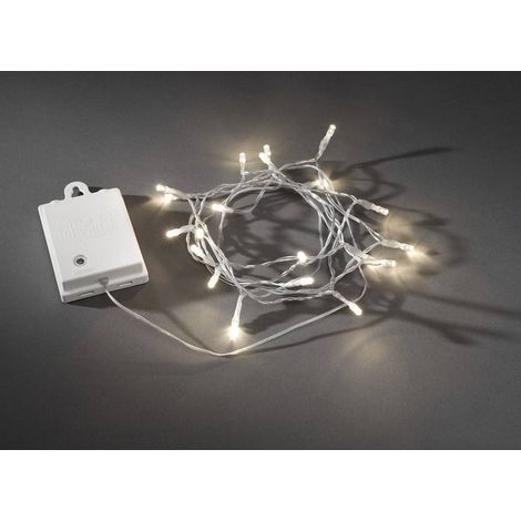 Konstsmide 3728-103 Micro guirlande lumineuse pour l'intérieur/extérieur à pile(s) Nombre de lumière 80 LED blanc chaud (1/2)