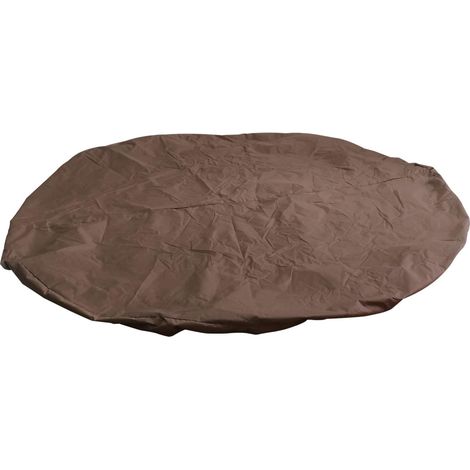 Housse Protection Spa Ronde 200cm, Bache Piscine Ronde Étanche Café (1/5)