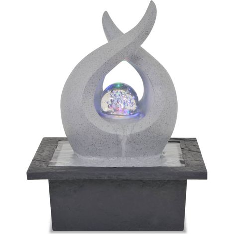 vidaXL Fontana da Interni con Luce a LED in Poliresina