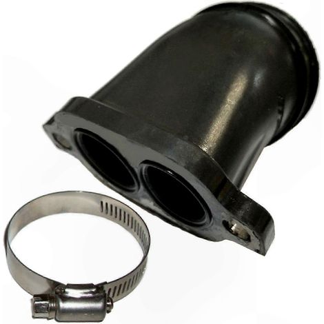 Gummiadapter für den Ansaugkrümmer eines ATV EFI (Baujahr 2005), Anschlusshülse für Gaszug, Dichtung für den Motorkrümmer, kompatibles Ersatzteil für Quads. (1/2)