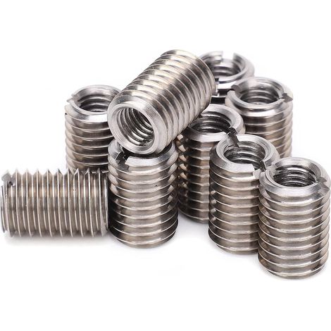 Lot de 10 Manchons de Réparation en Acier Inoxydable pour écrou Réducteur M8 Femelle et M12 Conversion de Filetage Mâle Adaptateur de Filetage M8 à M12 Réducteur de Raccord 1,75 (1/5)