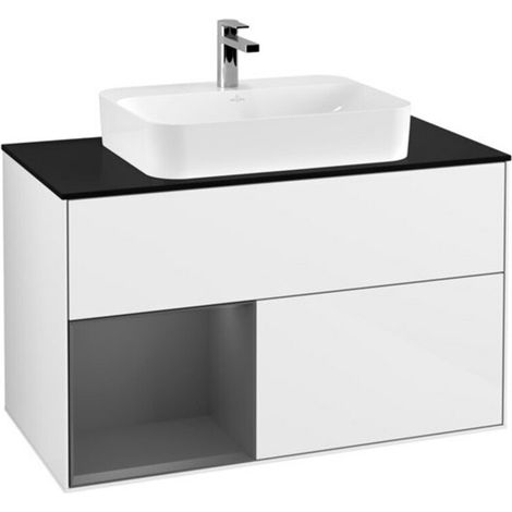 V&B Waschtischunterschrank Finion 100, Pl b m, Rg l A m, glo wh. Lac (1/2)