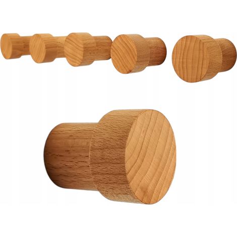 Colgador de pared de madera de 5,5 cm para ropa y toallas, ideal para armarios de sauna de 45 mm. (1/5)