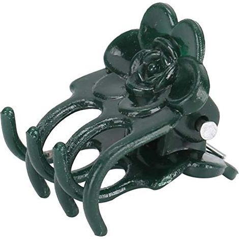 Confezione da 200 clip per piante in plastica – forma rosa – fissaggio supporto stelo – verde