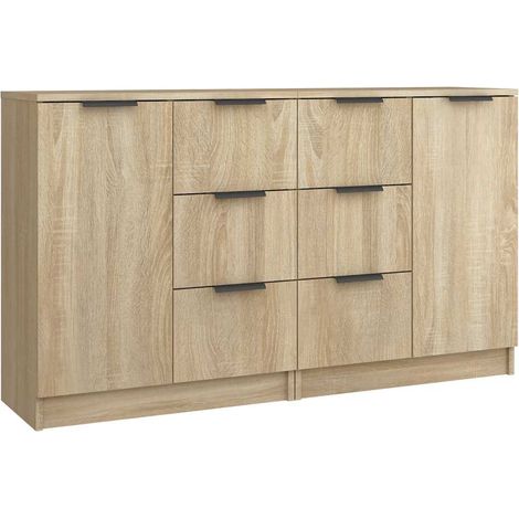 Maison Exclusive - Credenze 2 pz Rovere Sonoma 60x30x70 cm in Legno Multistrato