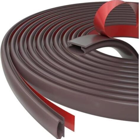 Self-Adhesive Rubber Door Seal - Sound Insulation Sealing Strip, Weather Resistance for Windows, Brown, 6 Meters (1/5)