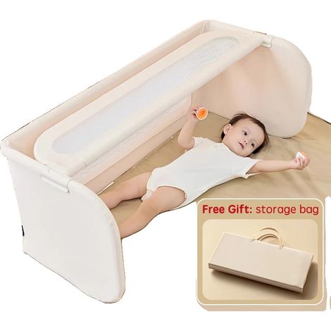 Cuna para bebé, diseño portátil, barandilla de seguridad para cama, como se muestra en la imagen. (1/2)
