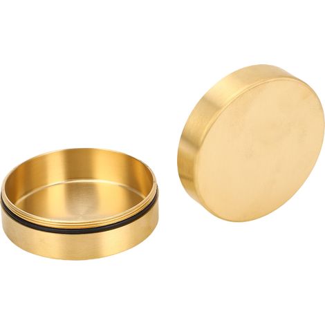 Boîte ronde en laiton étanche à l'eau, à la poussière et à l'humidité, pour le rangement de bijoux en extérieur, L 5,9 cm / 2,3 pouces (1/5)