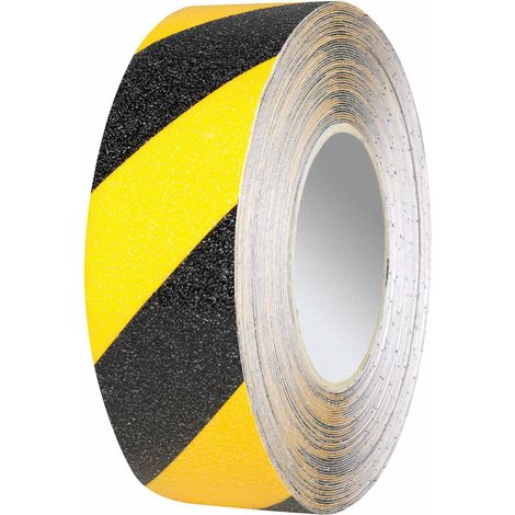 MORAVIA Bodenmarkierung PROline-tape Vinyl 50mm x 25m gelb/schwarz selbstklebend staplergeeignet