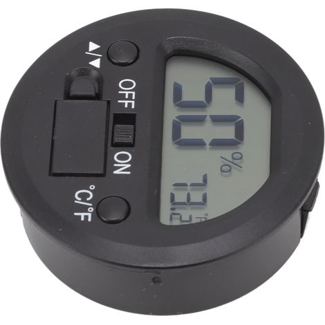 Thermomètre-hygromètre portable rond à affichage numérique électronique intégré (1/5)