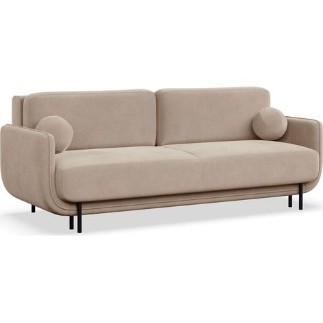 Selsey Ovals – 3-Sitzer Schlafsofa mit Samt, Beige (1/5)