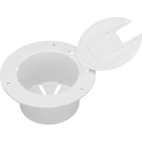 Couvercle de trappe rond, boîte de jonction de câbles, accessoire résistant aux UV pour bateau, yacht et camping-car, blanc (1/5)